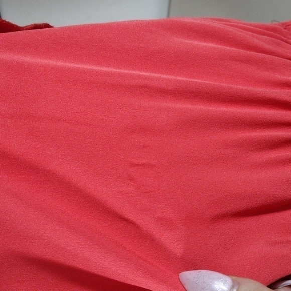 STRAPLESS leg split maxi dress corral Large - Picture 7 of 16